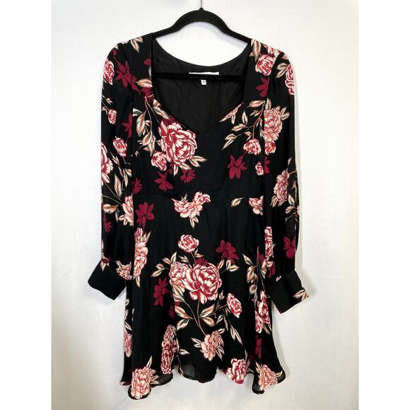 CUPCAKES AND CASHMERE Jaylyn Sweetheart Neck Roses Dress Size 4 - Picture 1 of 12